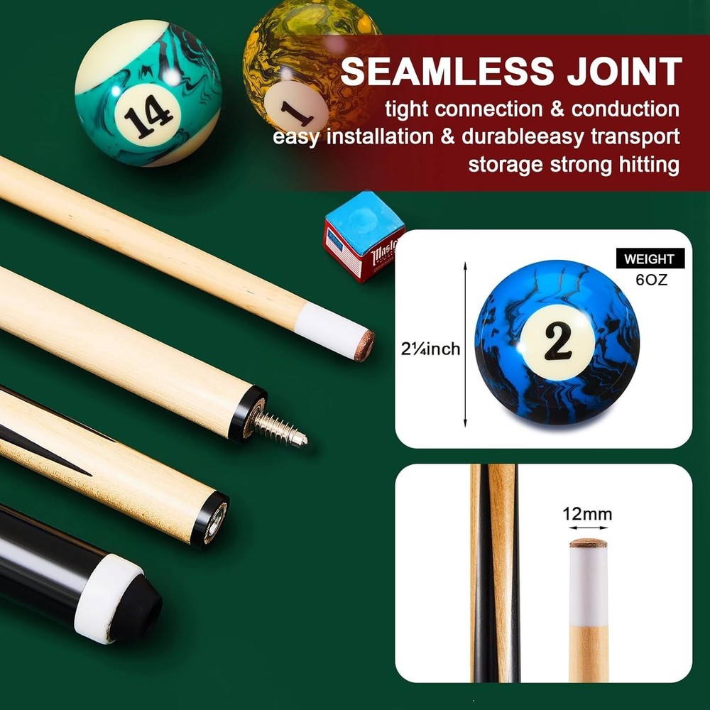 71-Piece Pool Table Accessories Gift Set - Complete Billiard Kit