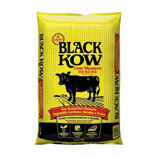 Black Kow Composted Cow Manure 1 cu. ft. Bag 2 pack