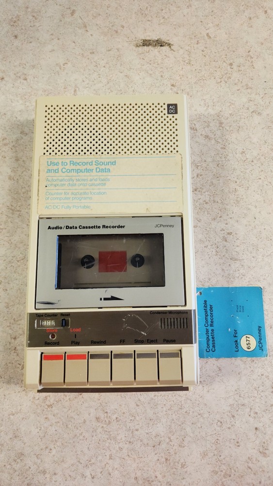 JCPENNY  AUDIO/DATA CASSETTE RECORDER UNTESTED