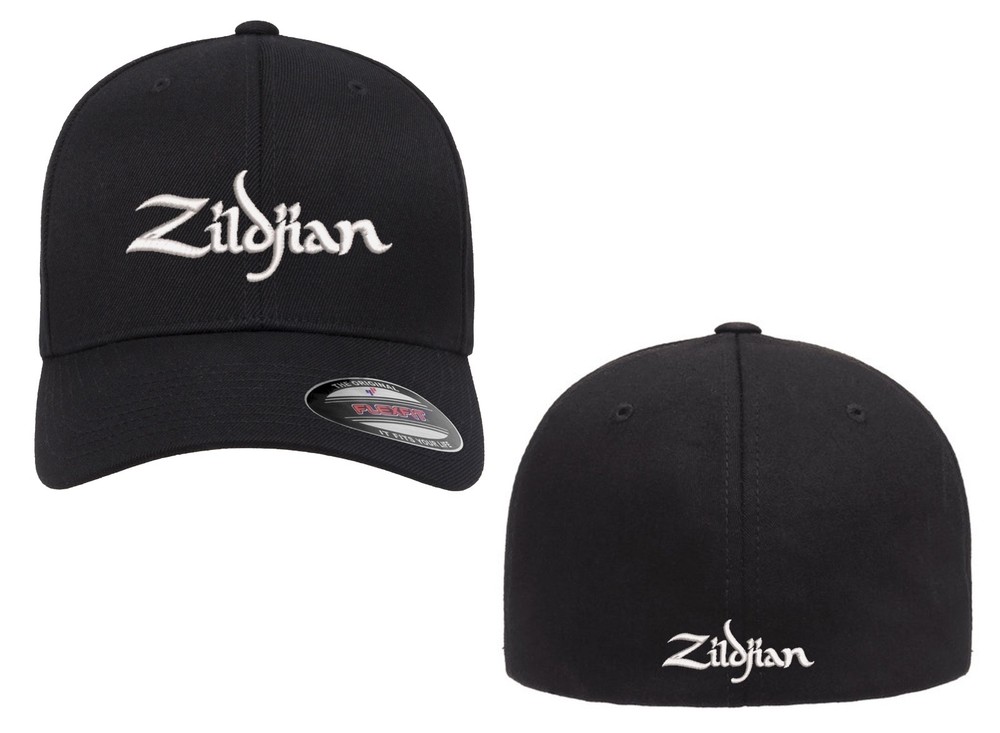 Zildjian Front and Back Logo Embroidered Flexfit Fitted Hat