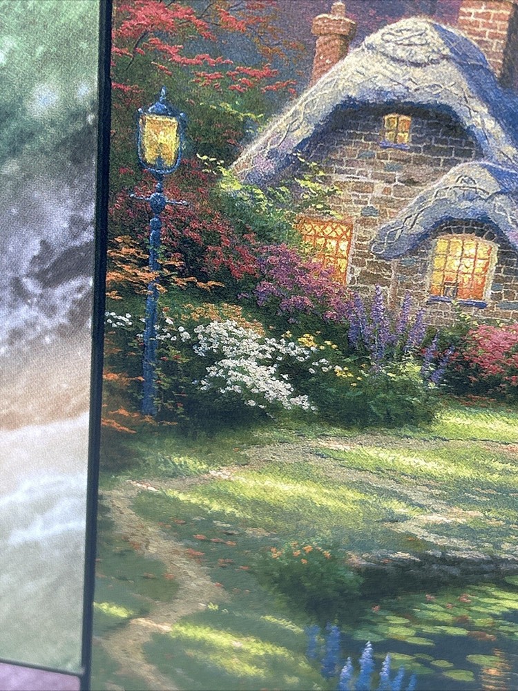Thomas Kinkade Stained Glass Clock Collection Glass Panel - Spring