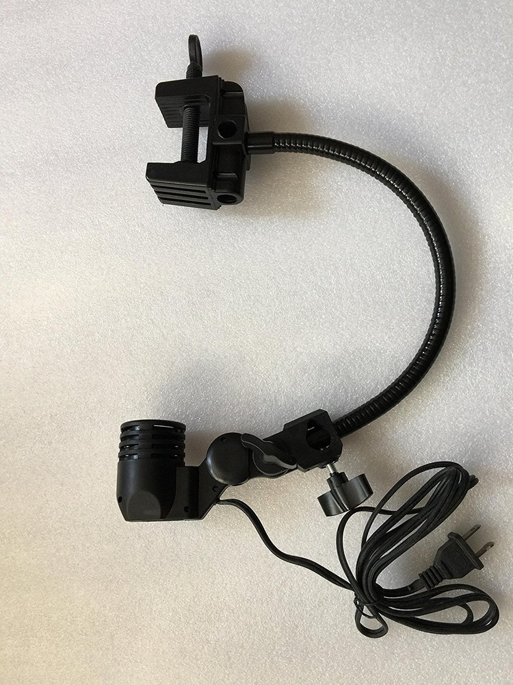 ADJUSTABLE LIGHT HOLDER AC E27 SOCKET GOOSENECK CLAMP / MOUNT, led clip on light
