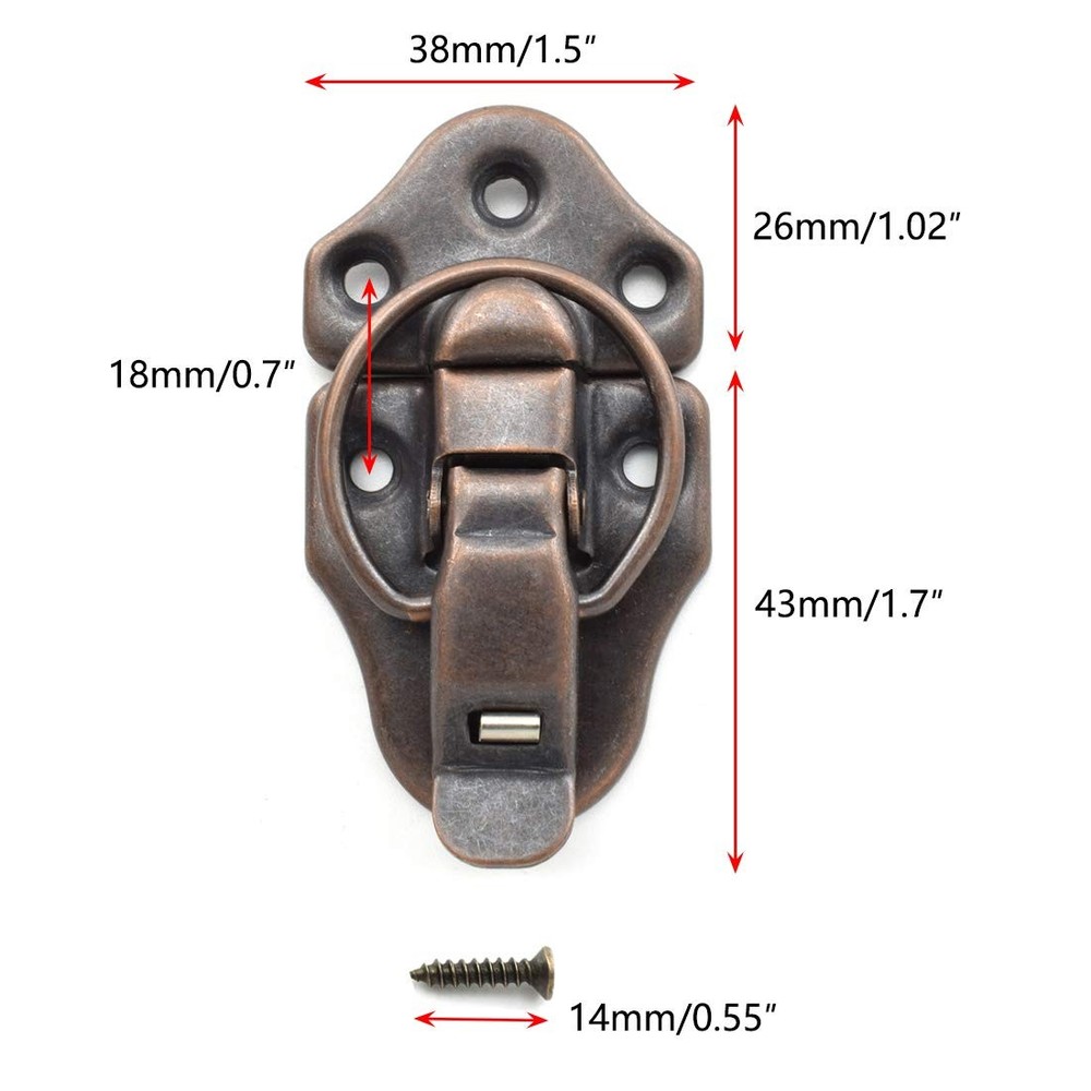 SDTC Tech 2-Pack Retro Red Bronze Style Box Toggle Latch Antique red bronze