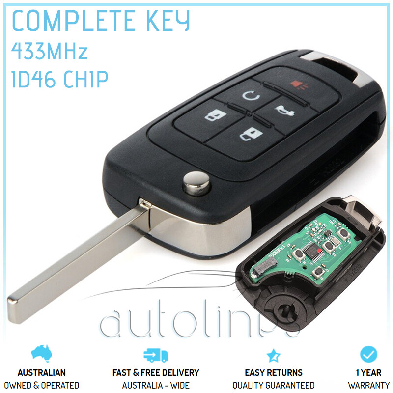 Fits HOLDEN COMMODORE VF 5 Button 433MHz Chip Remote Complete Key Transmitter