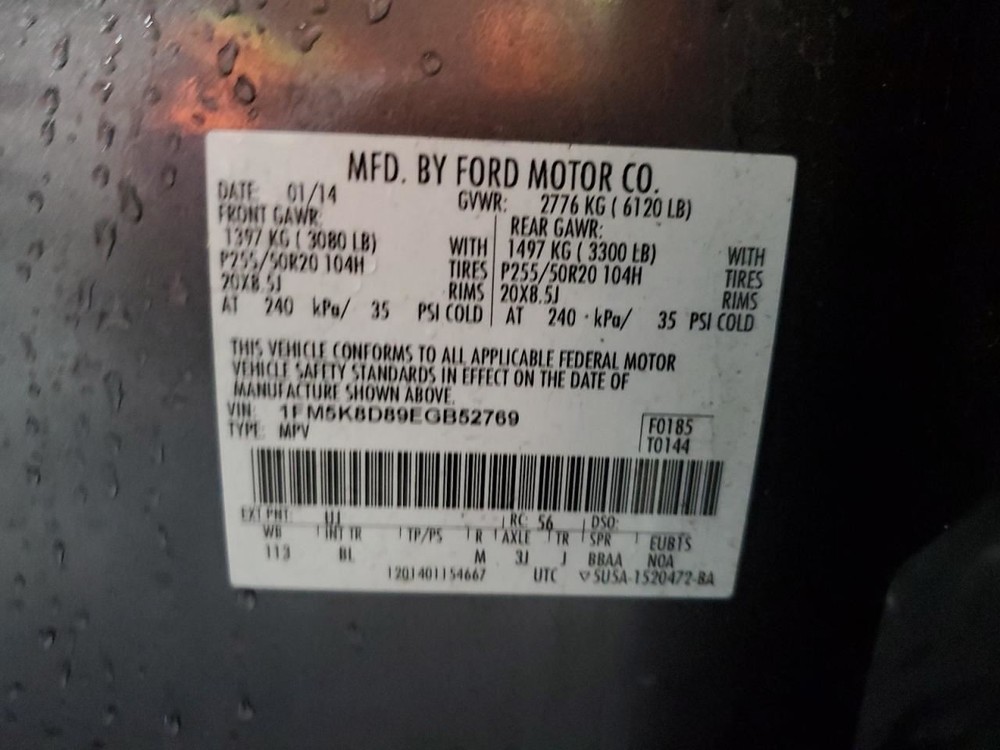 CONTROL PANEL OEM 2014 FORD EXPLORER 1YR WRNTY