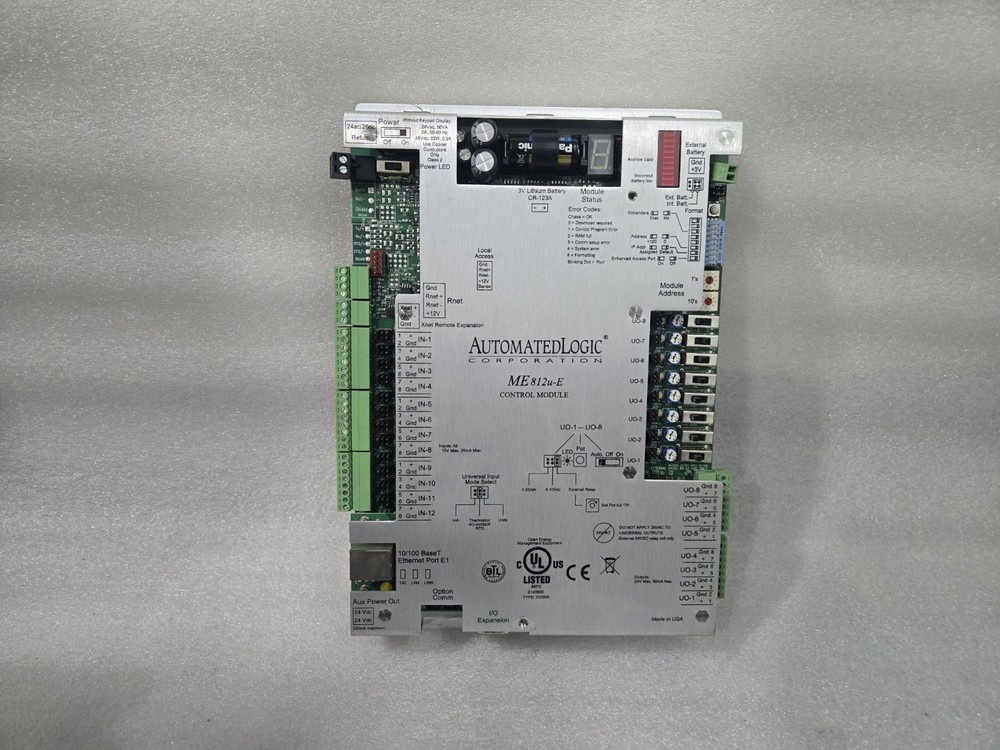 NEW OPENBOX AUTOMATED LOGIC ME812u-E CONTROL MODULE FAST SHIP