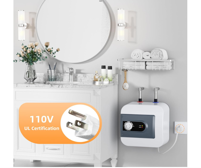 Calentador de Agua Mini 4 Gal 1500W Bajo Fregadero Cocina Baño RV. Nuevo