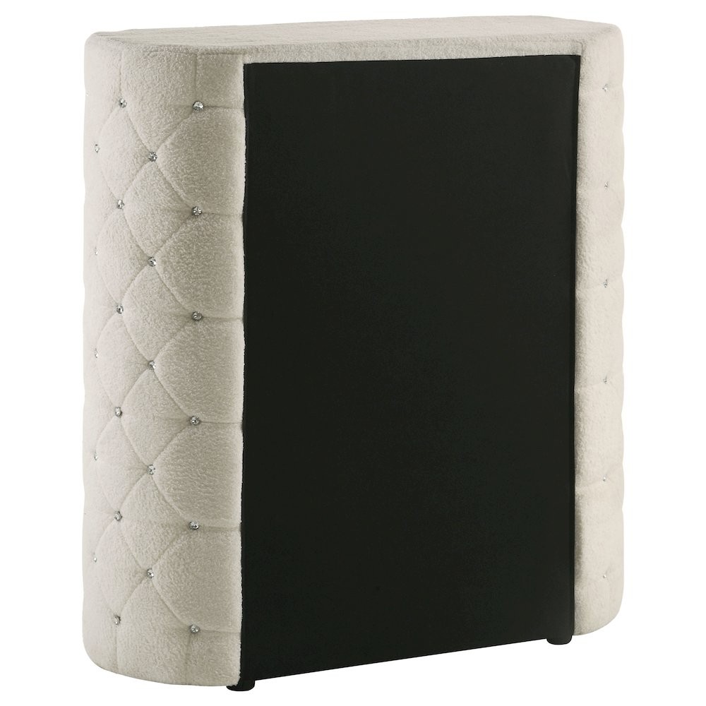 Sonya 5-piece Upholstered Eastern King Bedroom Set Ivory