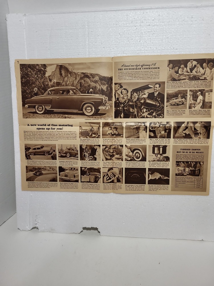 VTG STUDEBAKER 1951 8 PAGE ADVERTISEMENT ALL MODELS