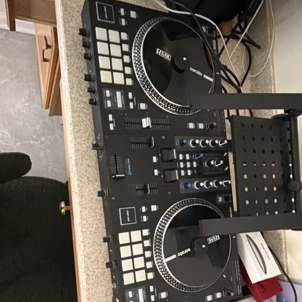 Rane One Double Deck DJ Controller, Built-in Mixer, 16 Pads, Loop/Roll, Black
