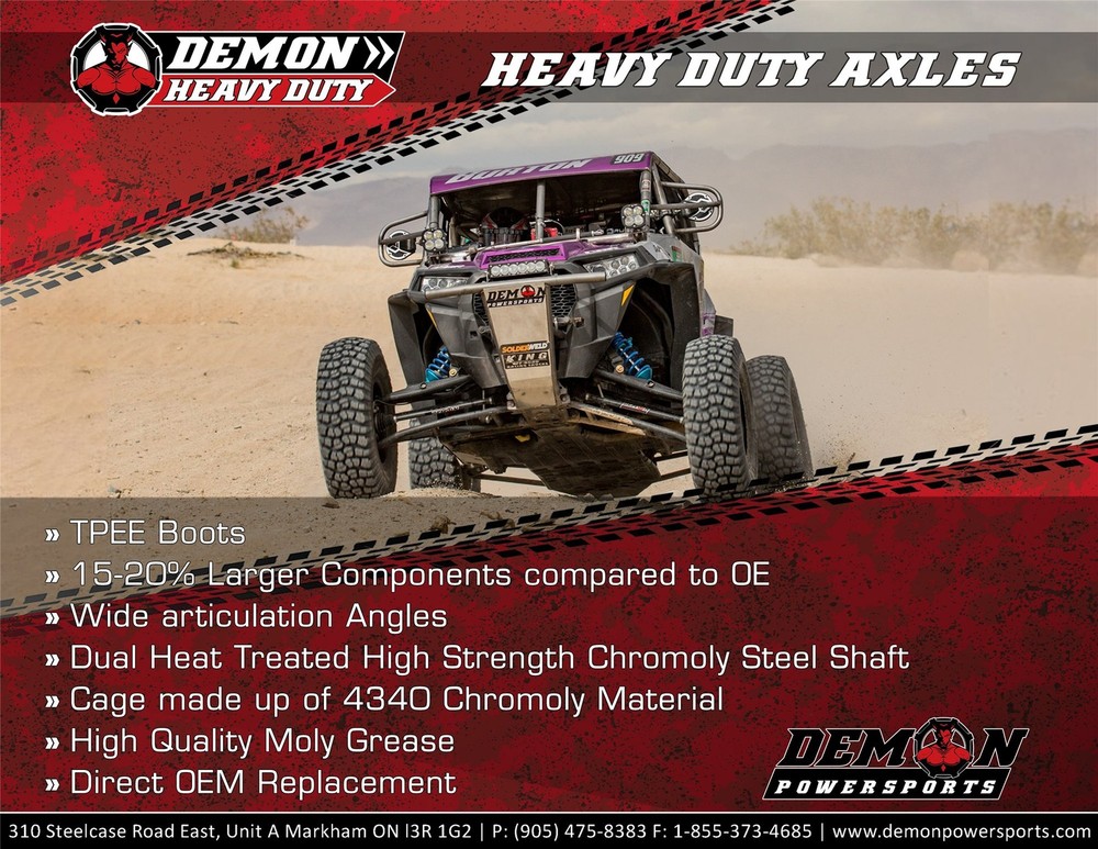 Demon Complete Heavy-Duty Front Axle (PAXL-2017HD)