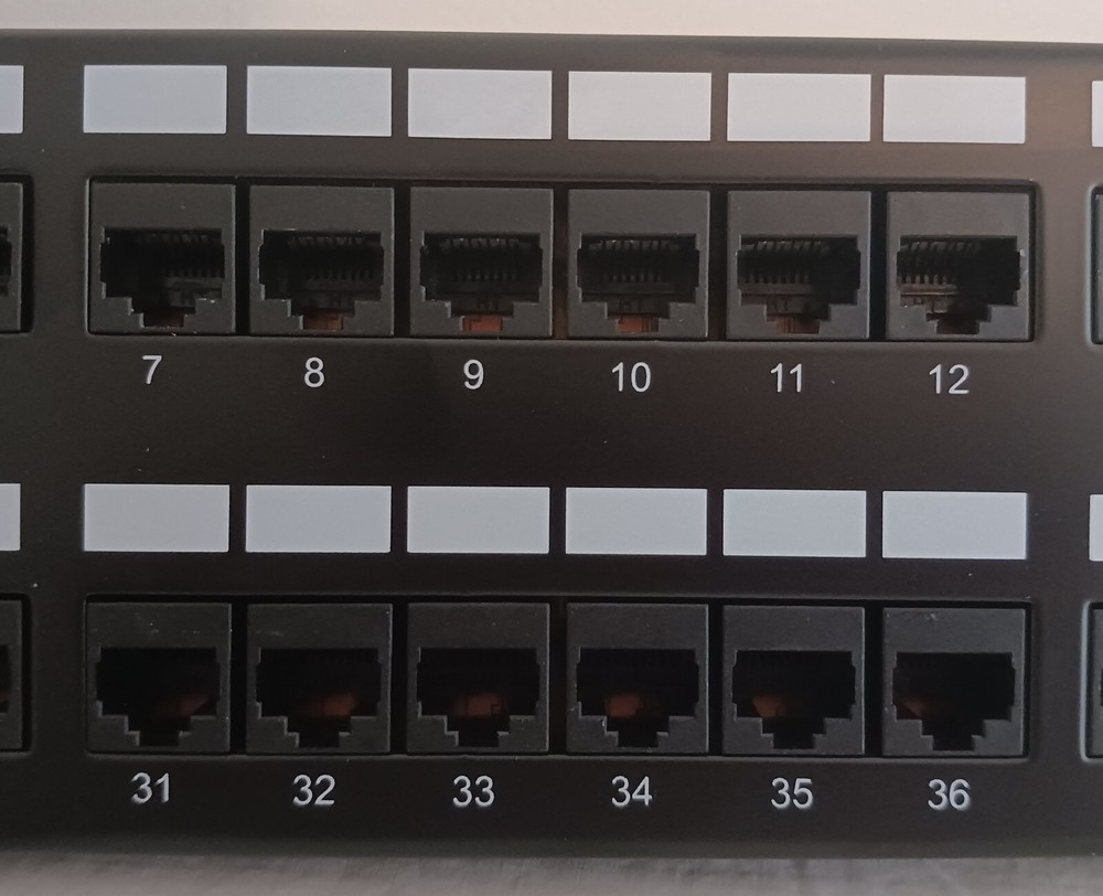 HellermannTyton 48 Port Patch Panel, 2U, Black. NEW. Free Shipping
