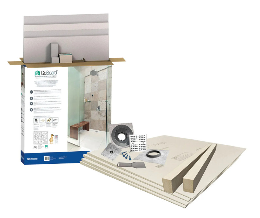 GoBoard Point Drain Shower Kit