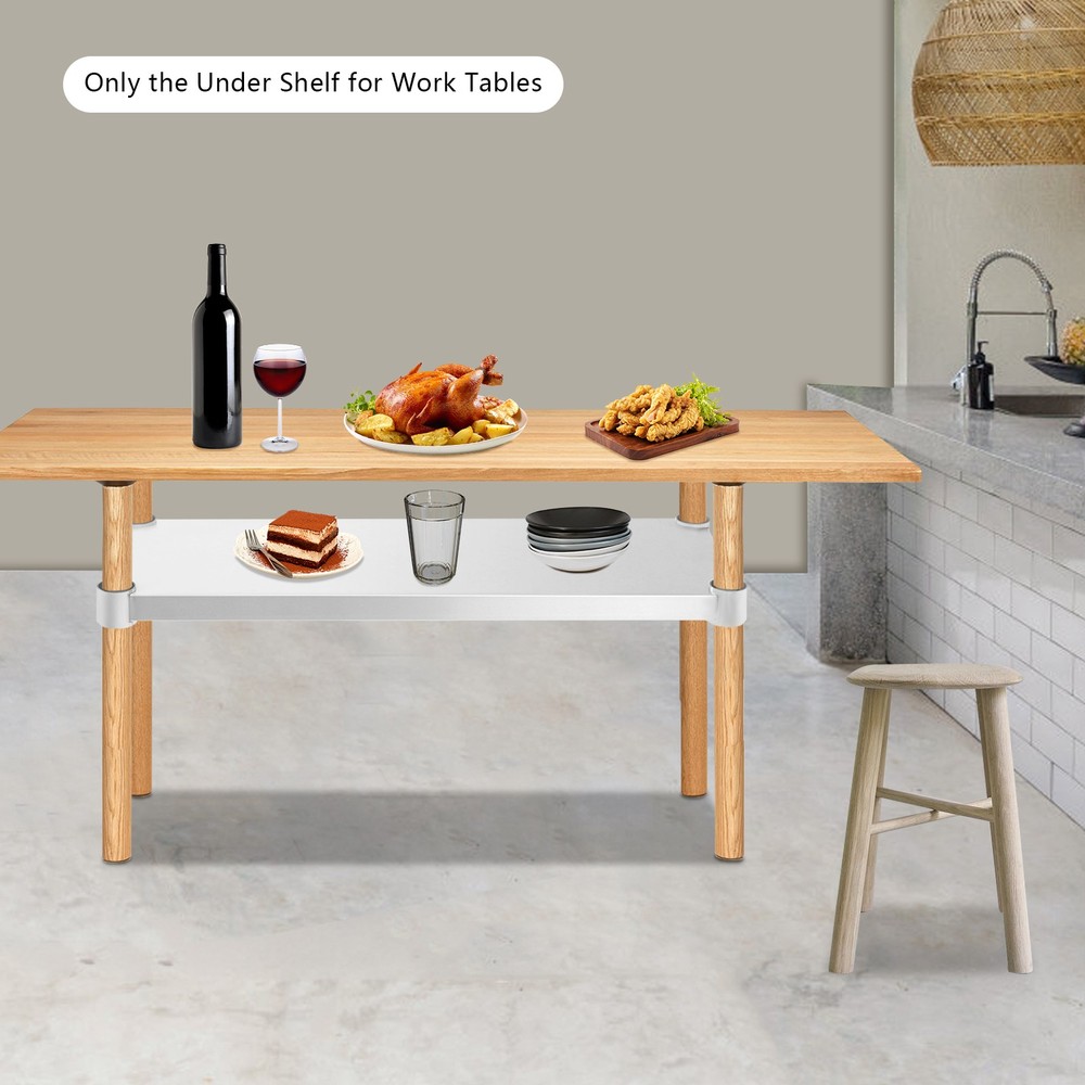 Stainless Steel Undershelf Worktable's Under Shelf Max Load 100kg Storage Board