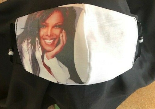 ***Janet Jackson*** REVERSIBLE Cotton Face mask (handmade)