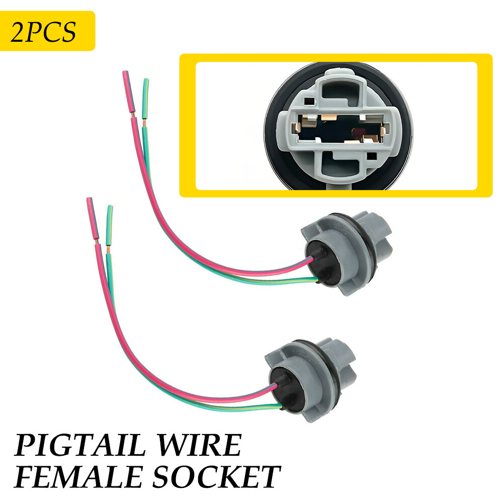 2 PCS 7440 Bulb Turn Signal Socket Connector Pigtail Harness Wire Plug Connector