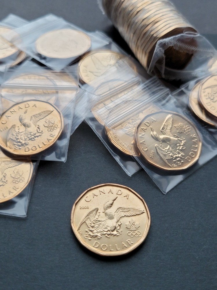 *** CANADA  LUCKY  LOONIE  2008  *** FROM  MINT  ROLL ***