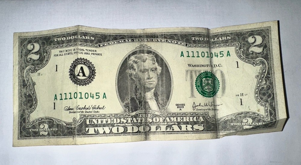 $2 BILL - 2003 SERIES "A" COLLECTOR'S MUST HAVE!