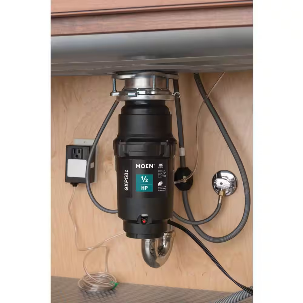 Prep Series 1/2 HP Continuous Feed Garbage Disposal with Power Cord and Universa
