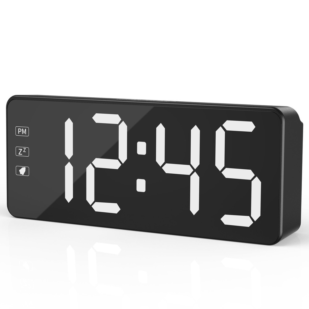 Bedside Clock with Oversized Buttons, 2.4'' LED Digits Display, 24H Memory & ...