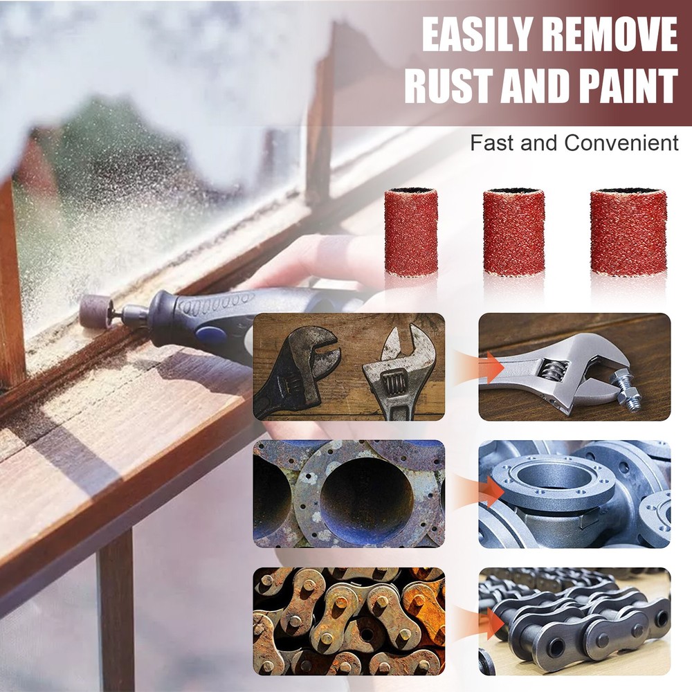 531Pcs Sanding Drum Nail Sander Drill Bit Kit For Dremel Accessories Tool