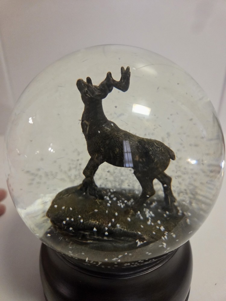 Bronze stag water globe