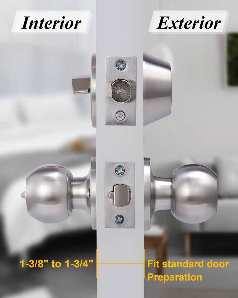 (3Sets) All Keyed Same Entry Door 3 Pack, Deadbolt Lockset-Keyed Alike