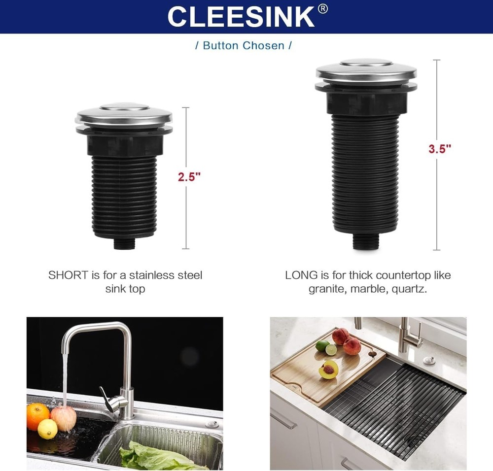 Long/3.5" Stainless Steel Disposal Switch