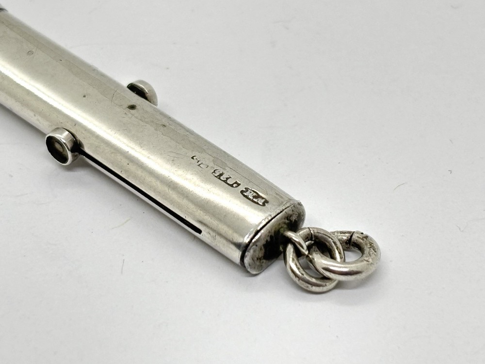 Antique Miniature Solid Sterling Silver Etui Chatelaine Fob - For Repair