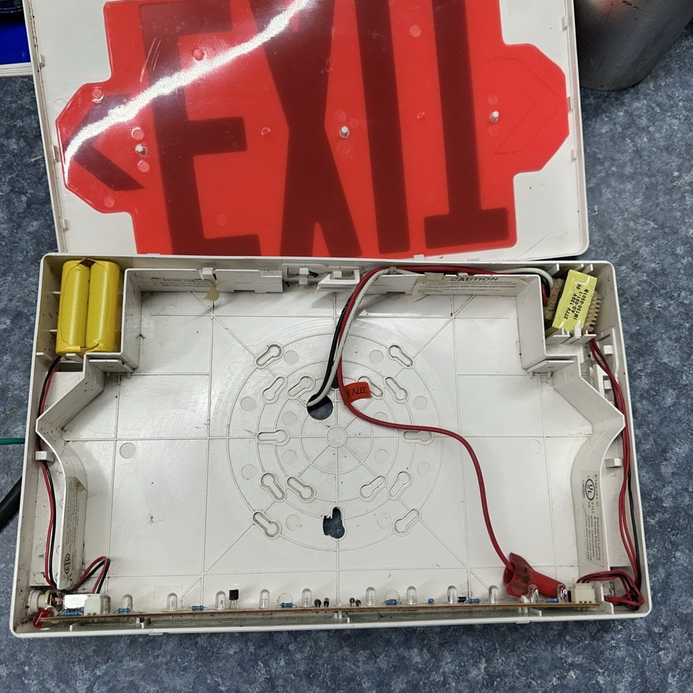 Emergency Exit Sign 110v LED Battery Backup