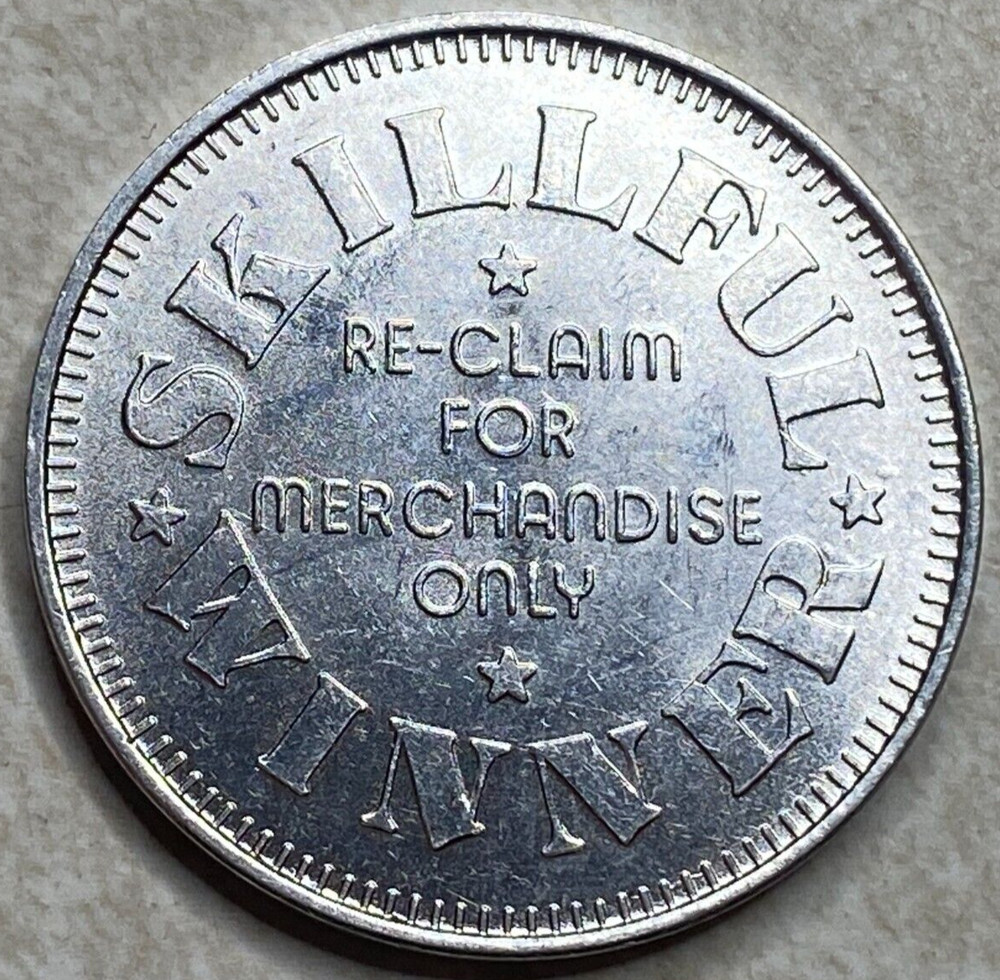 Skillful Winner Merchandise Game Play Arcade Token T7336
