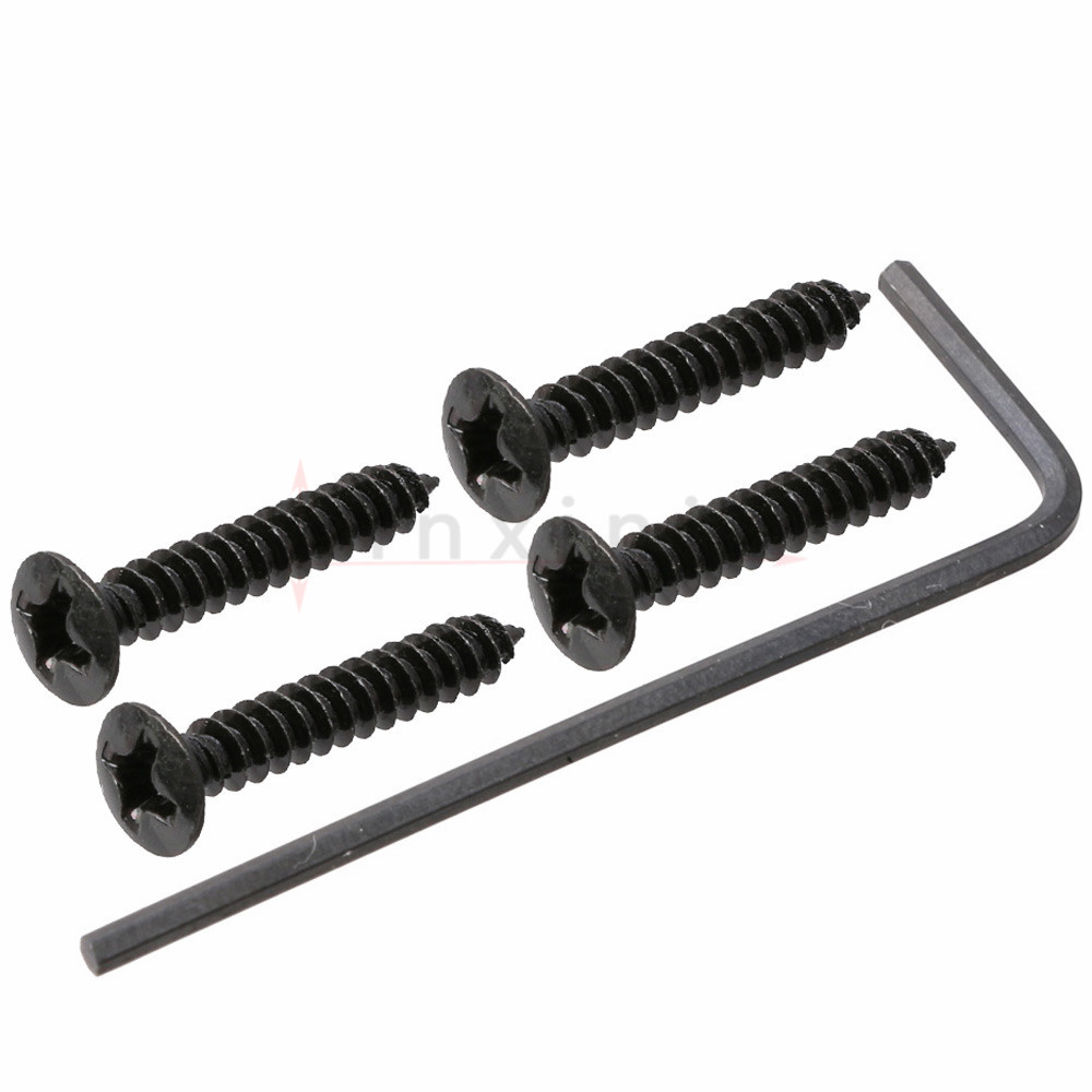 3-String Cigar Box Guitar Roller Saddle Tailpiece Bridge Black