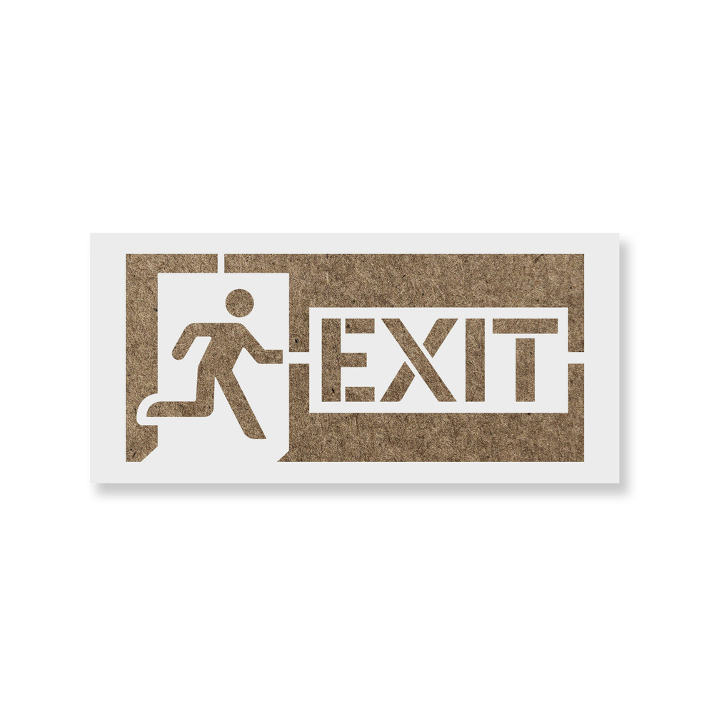 Exit Sign Stencil - Durable & Reusable Mylar Stencils