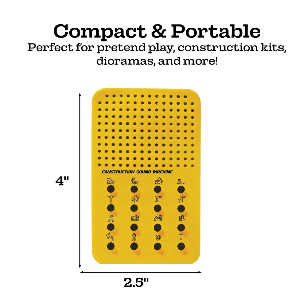 Construction Noisemaker with 16 Sounds, Whistles, Horns, and Engine Noises,