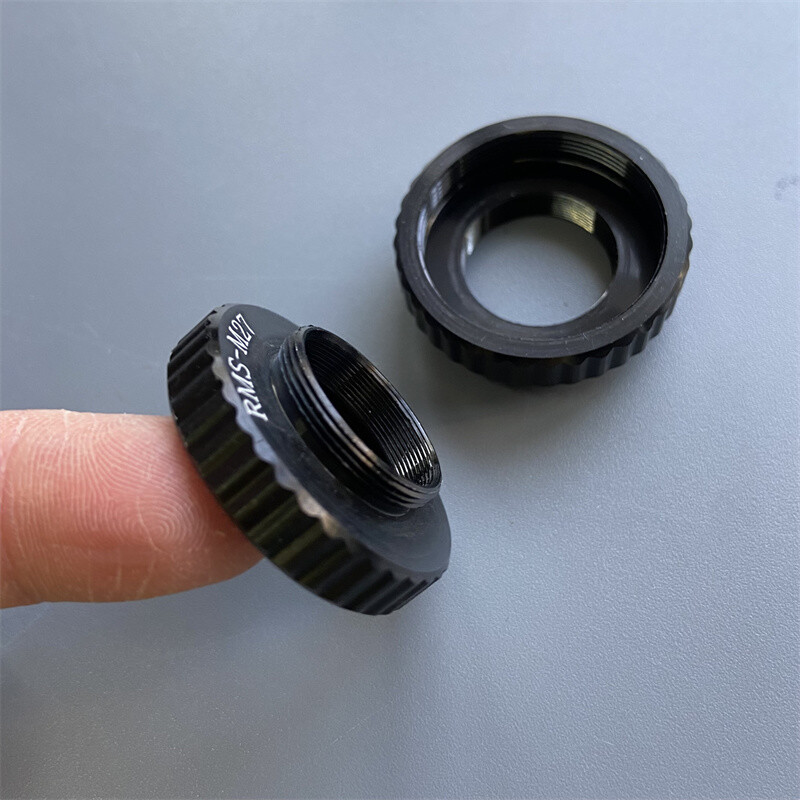 2PC Microscope Objective Lenses Adapter Ring RMS to M27 Objective Extension Ring