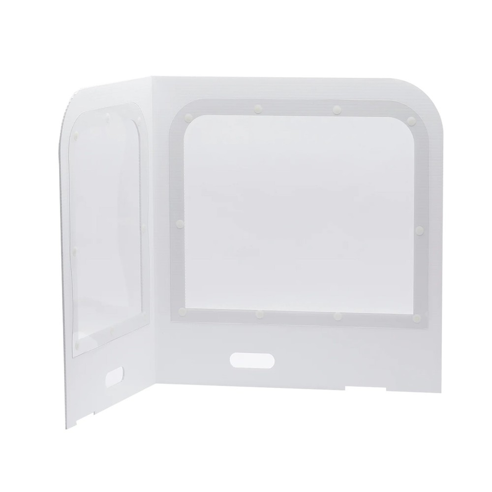 FlexView Shield 2 Pack Durable Easy Carry Plastic Desk Dividers