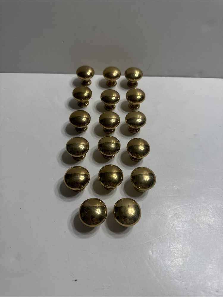 17 GOLDTONE NICKEL DRAWER OR CABINET PULLS