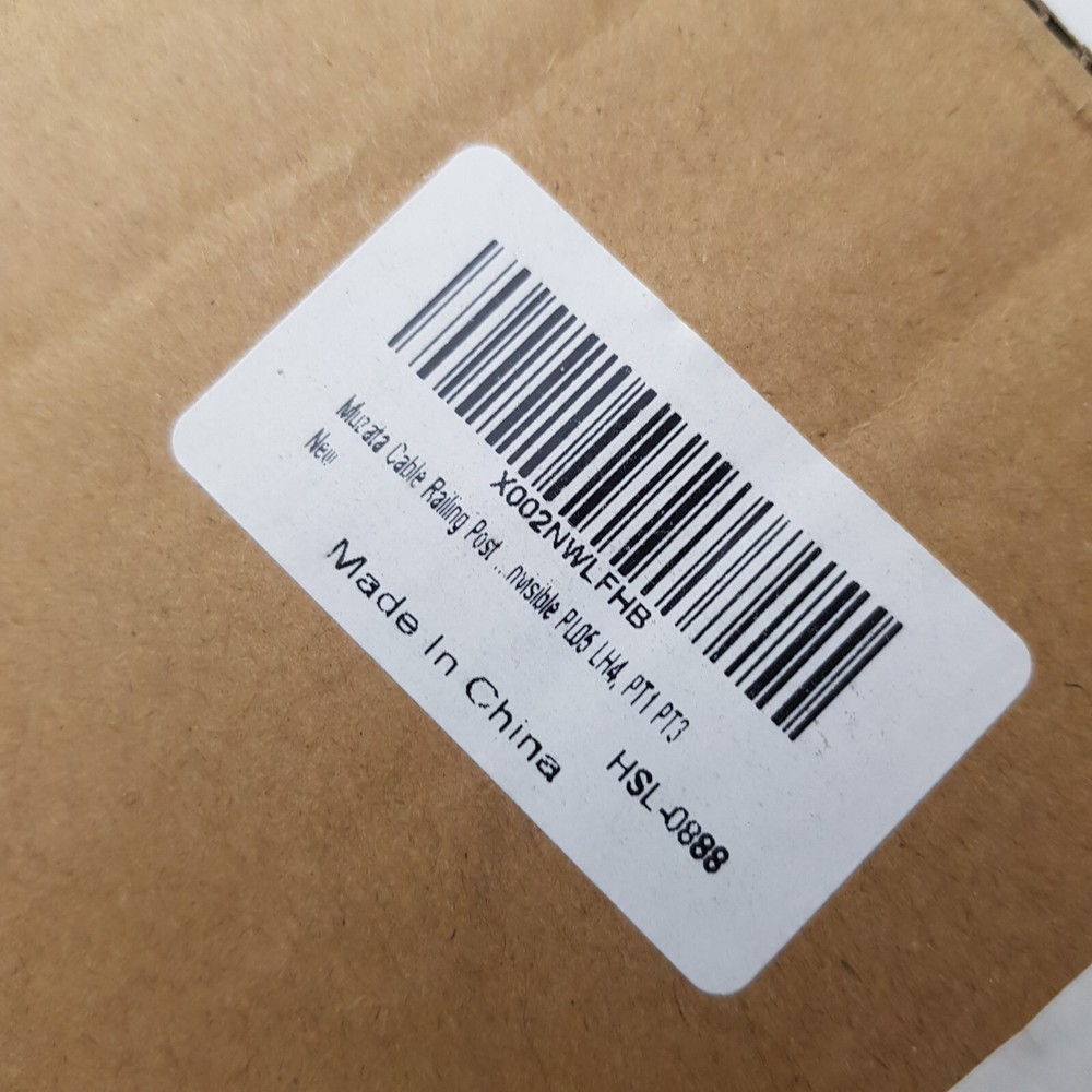 Cable Railing Post 41"x2"x2" Fixed top Level Line Post Mount Black Level Drill