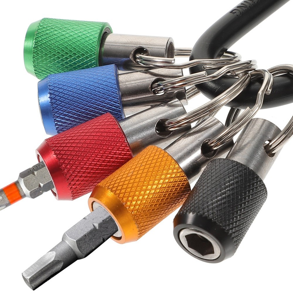 2 Sets Extendable Bit Holder Keychains Screwdriver Holders Cool Gadgets