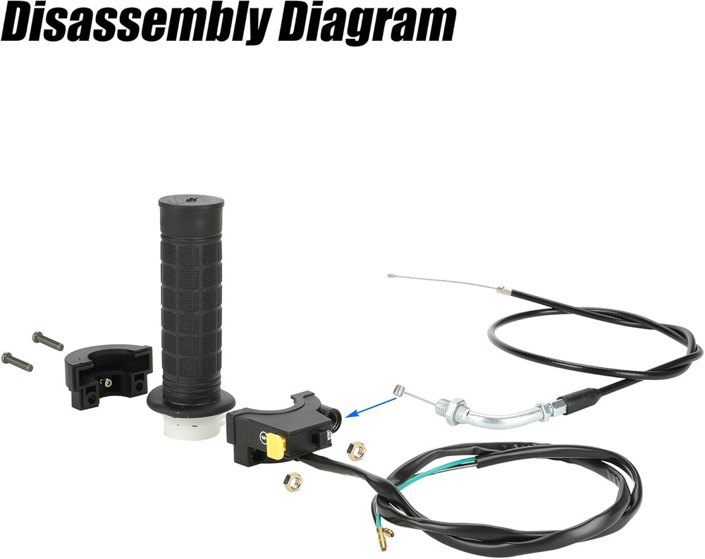 Throttle Cable Twist Throttle Handle Grip Assembly for 2 Stroke Engine 80Cc 100C
