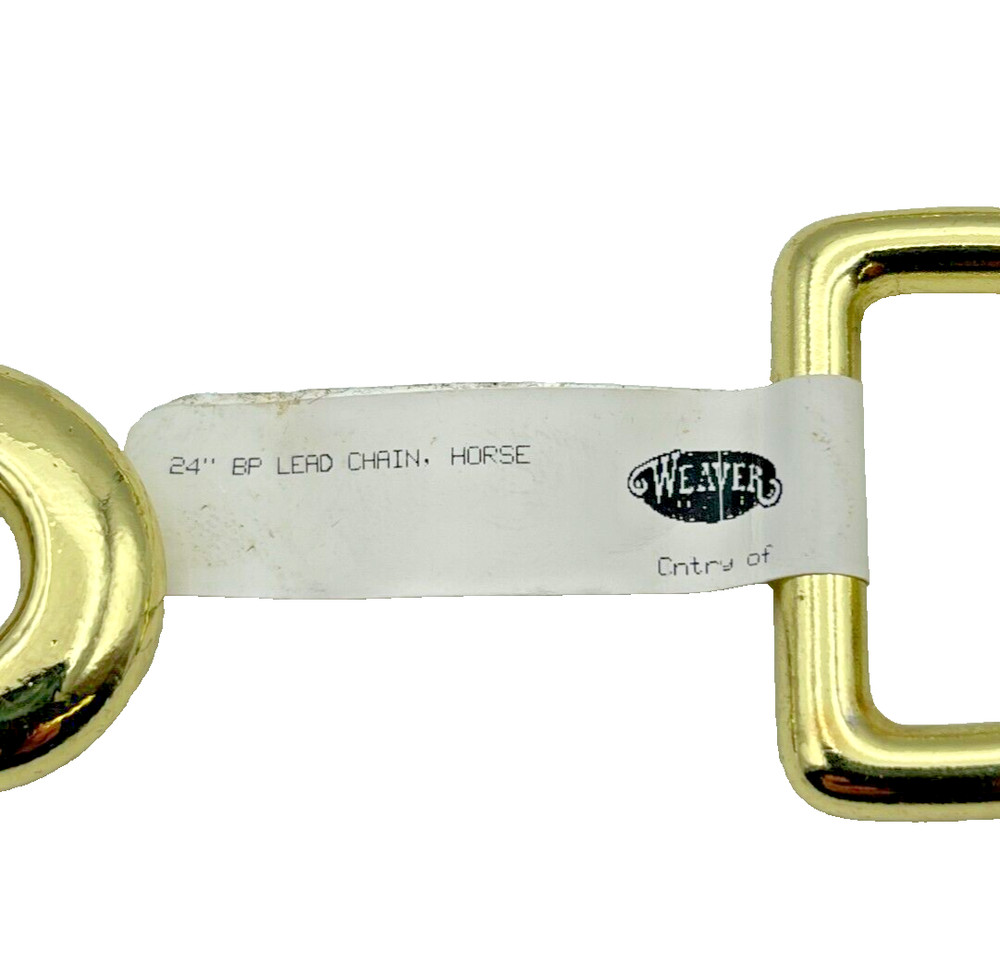 Weaver 24" Brass Plated Lead Chain, Saddler, Harness Maker