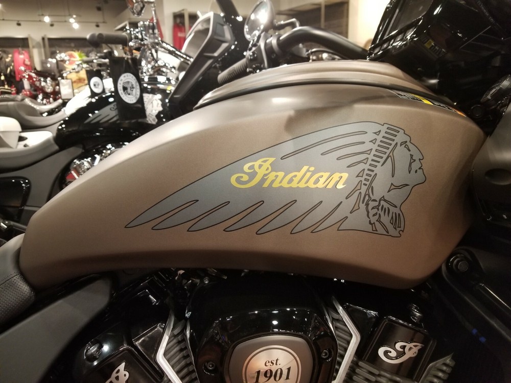 INDIAN CHALLENGER MOTORCYCLE FUEL TANK SIDE SCRIPT DECAL, STICKER, EMBLEM