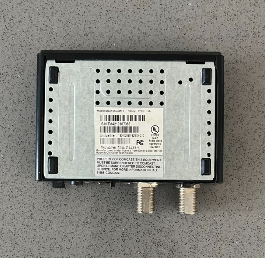 DCI105COM1 Xfinity Comcast Digital Transport Adapter