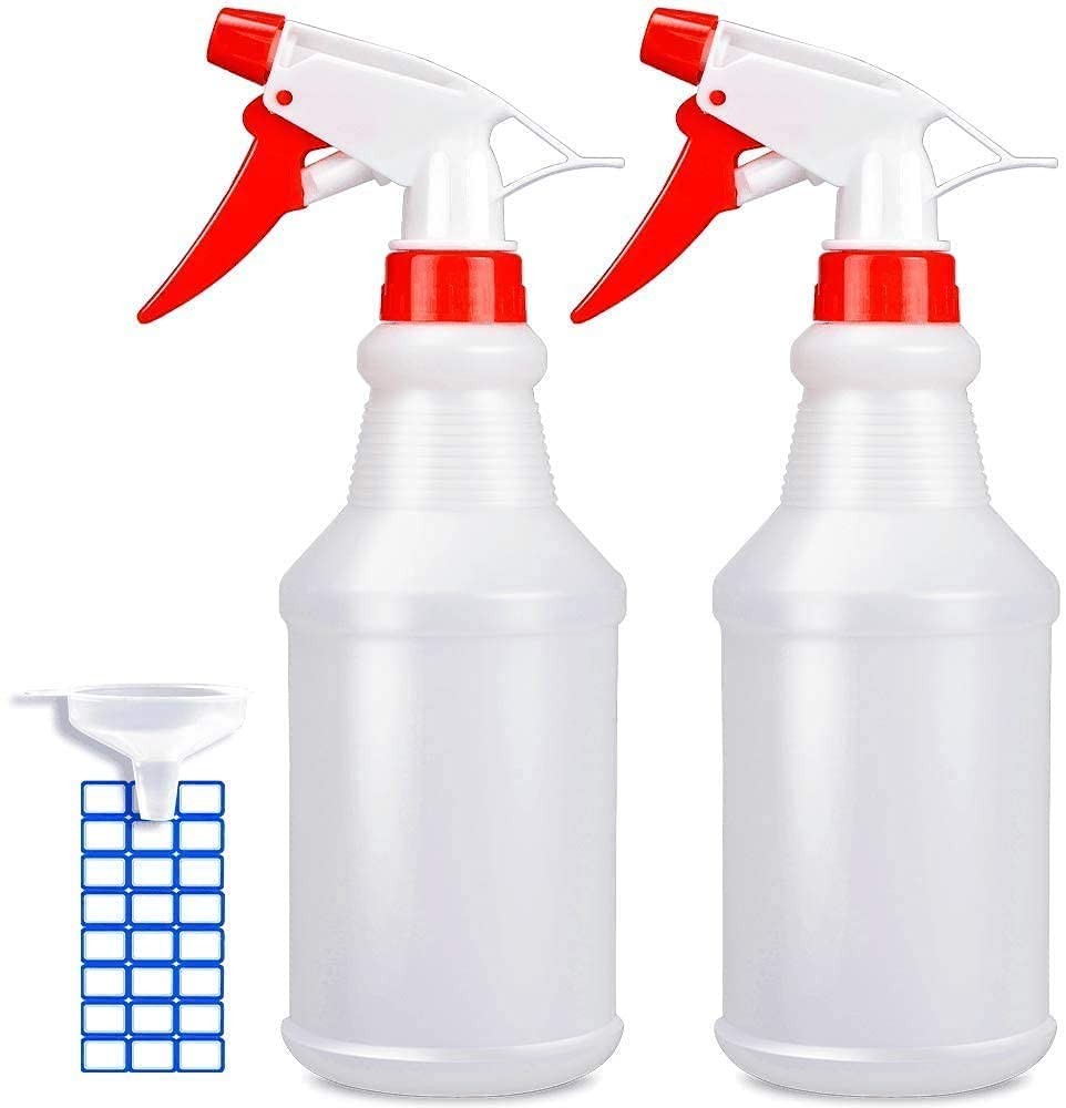 JohnBee Empty Spray Bottles (16oz/2Pack) - Adjustable 16 oz/2 pack, White
