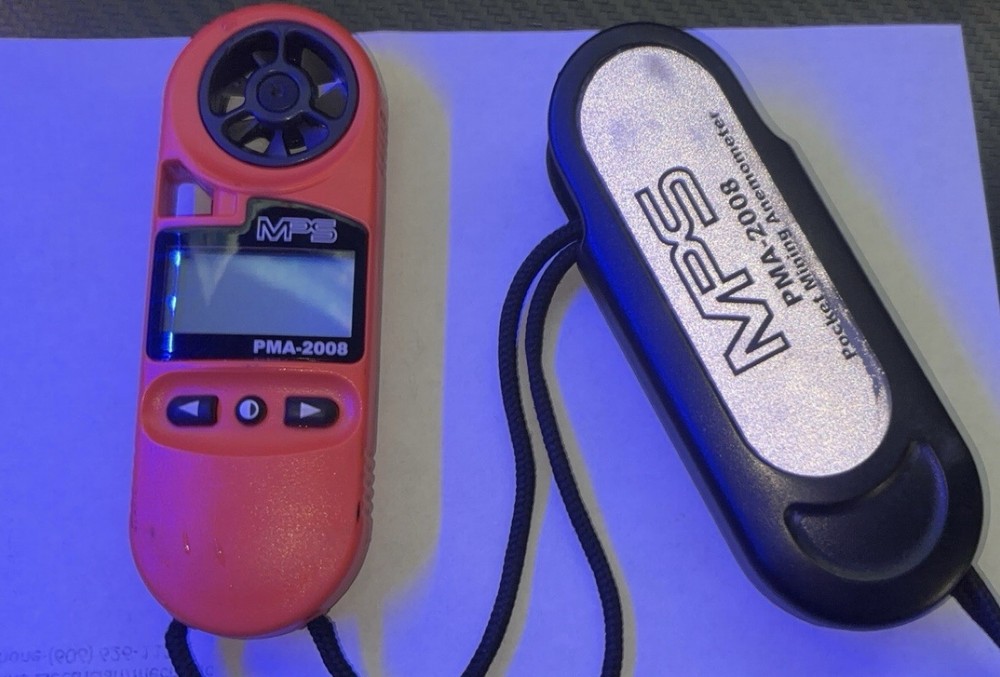 Mine & Process Service PMA-2008 Pocket Vane Mining Anemometer Backlight