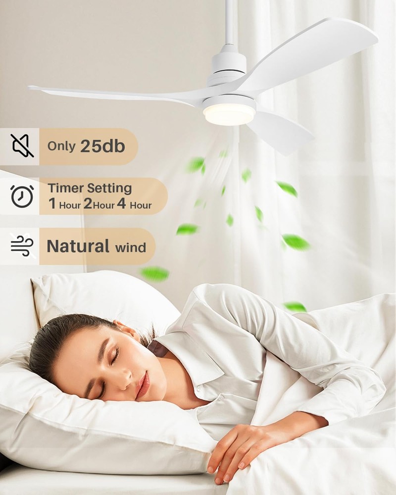 Forrovenco 52 Inch Ceiling Fan Model QX-15 Remote Light Timer