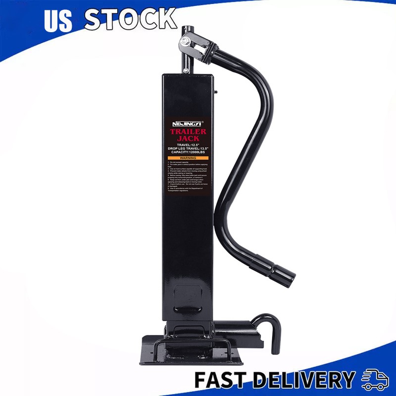 NEW 12000lbs 12.5"Heavy-Duty Trailer Jack Square Weld-on RV Yacht Trailer JY US