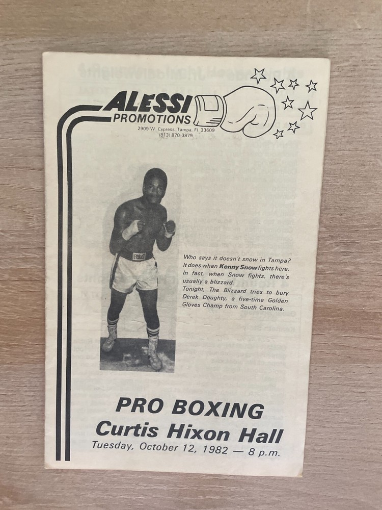 Vintage Alessi Promotions Pro Boxing October 12, 1982 Program B1518