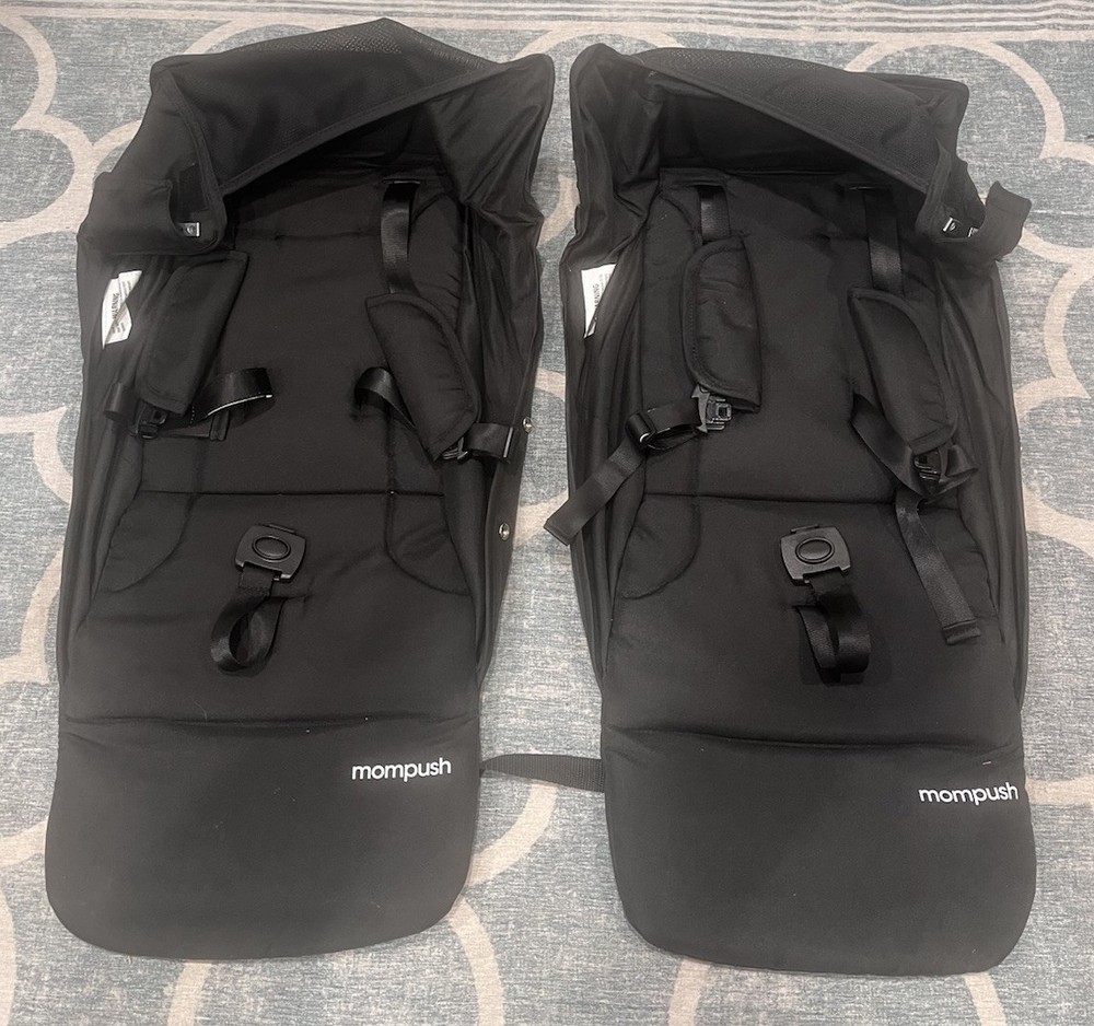 MomPush Lithe X2 Stroller Replacement Seat Set With Harnesses - Black