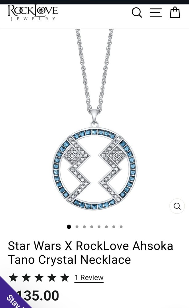 star wars x rocklove necklace